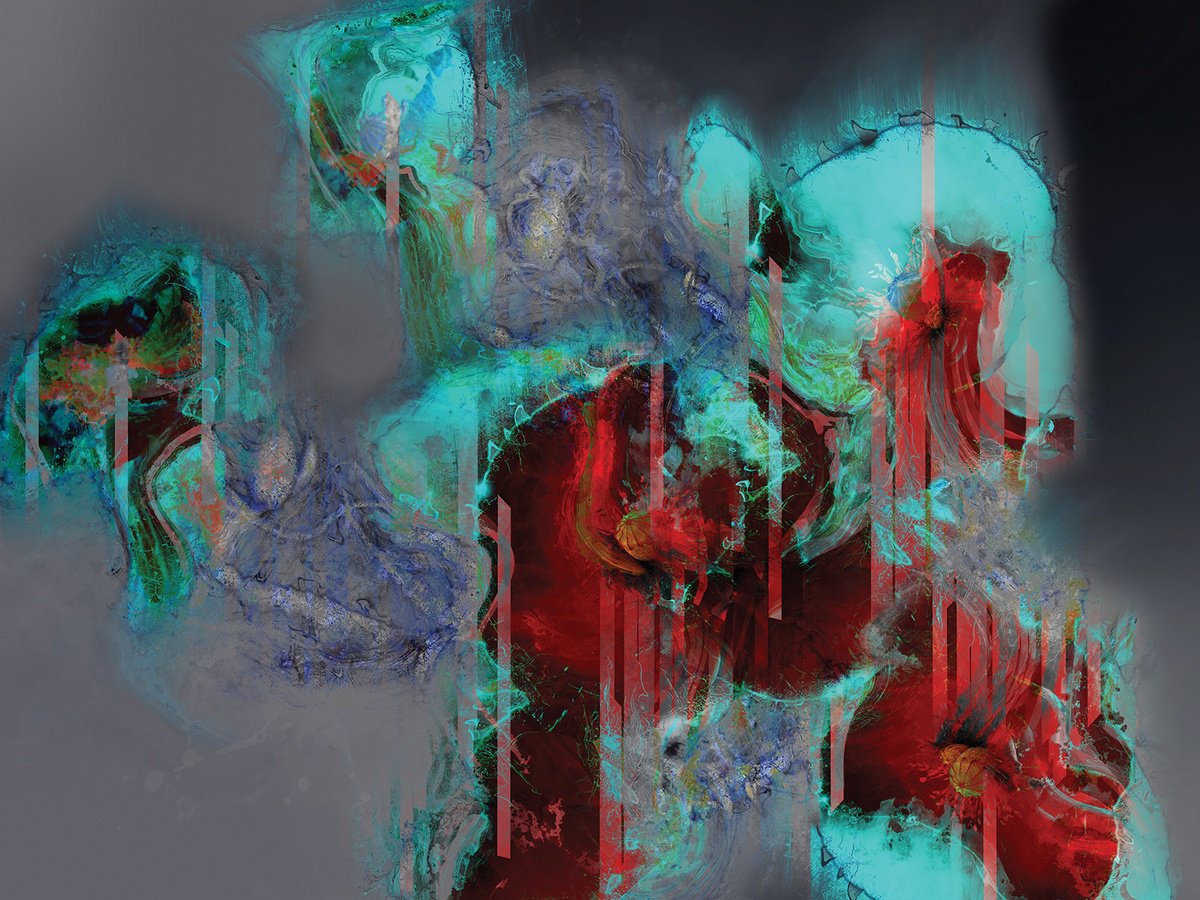 Abstract Botanical Print By Javier Diaz, 80 X 60, Delirios Xxii, Original Artwork