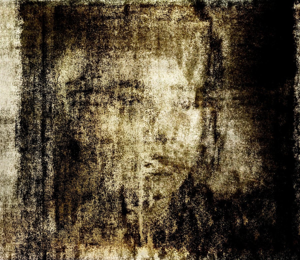 Expressive Portrait Giclee Print By Philippe Berthier, 23 X 20", A Des Annees Lumieres......, Original Artwork