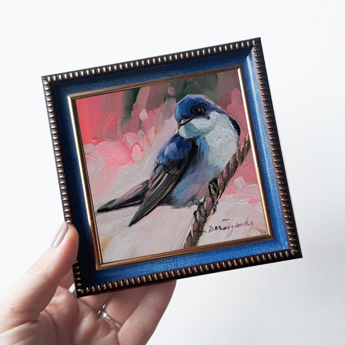 Swallow bird painting by Nataly Derevyanko