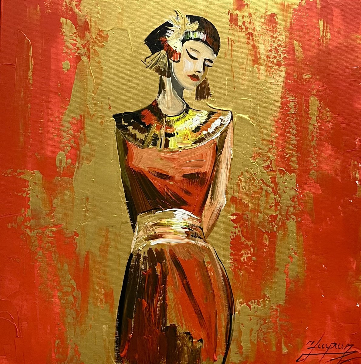 Fiery Beauty By Vahe Bagumyan, 16 X 16, Artwork For Sale On Artfinder
