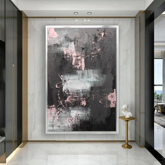 Black Pink Abstract Flashes