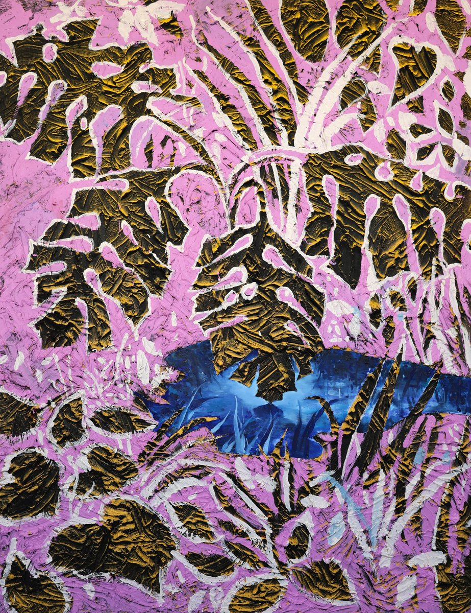 Expressive Botanical Oil Painting By Dominic Virtosu, 39 X 51, Mistery On The Lake, Original Artwork