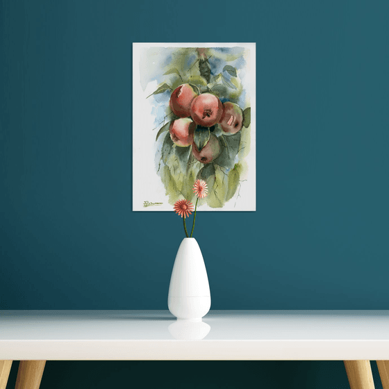 Apple Tree Branch - Original Watercolor