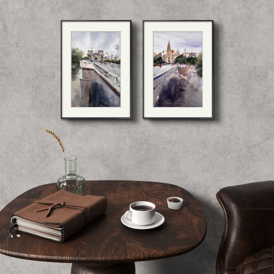 Serrans Bridge Views(Diptych)