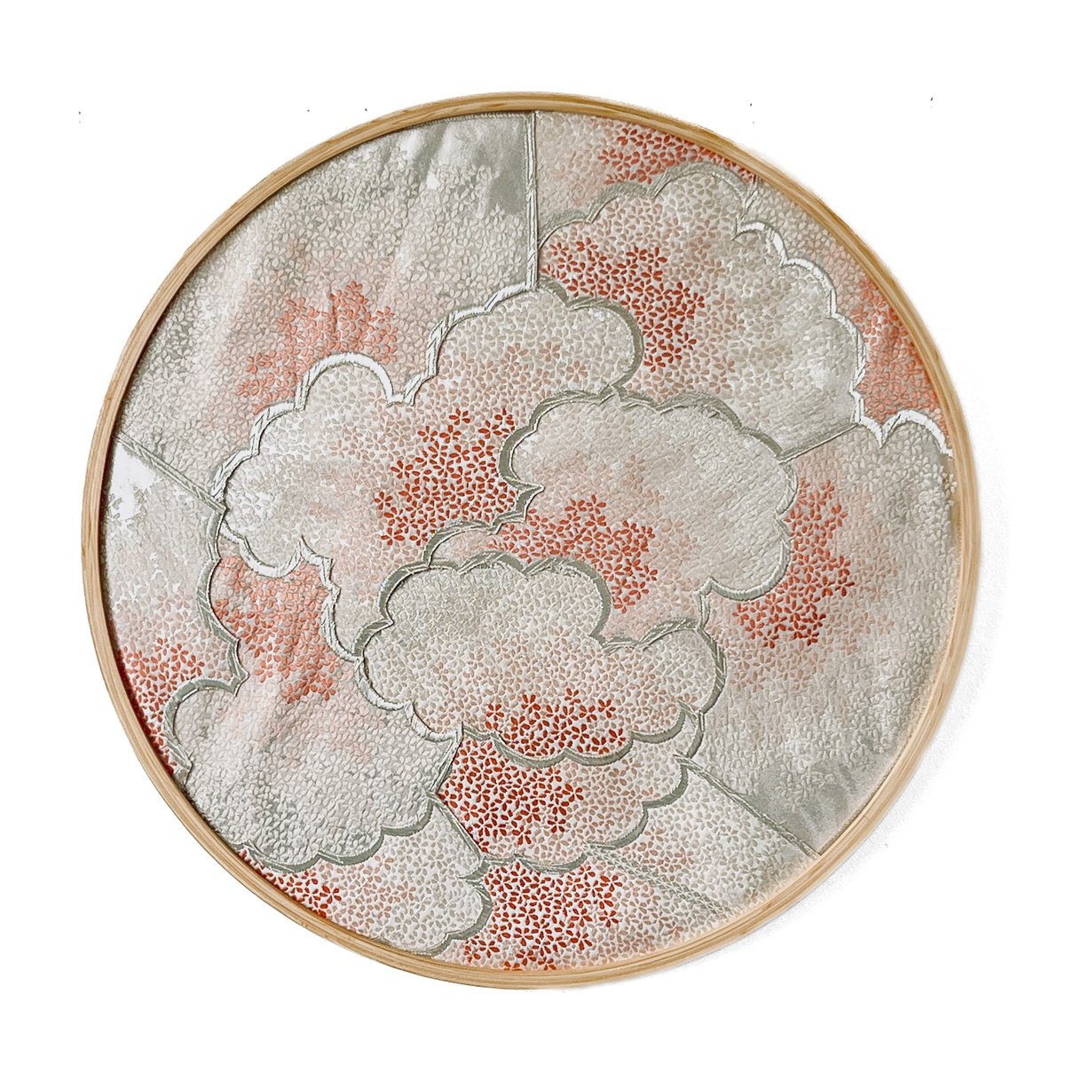 Sakura ~Ephemerality~ (Kimono Upcycled ) By Lena Okamoto, 20 X 20, Artwork For Sale On Artfinder