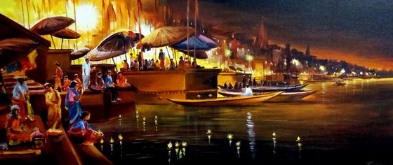 Festival Night at Varanasi Ghat