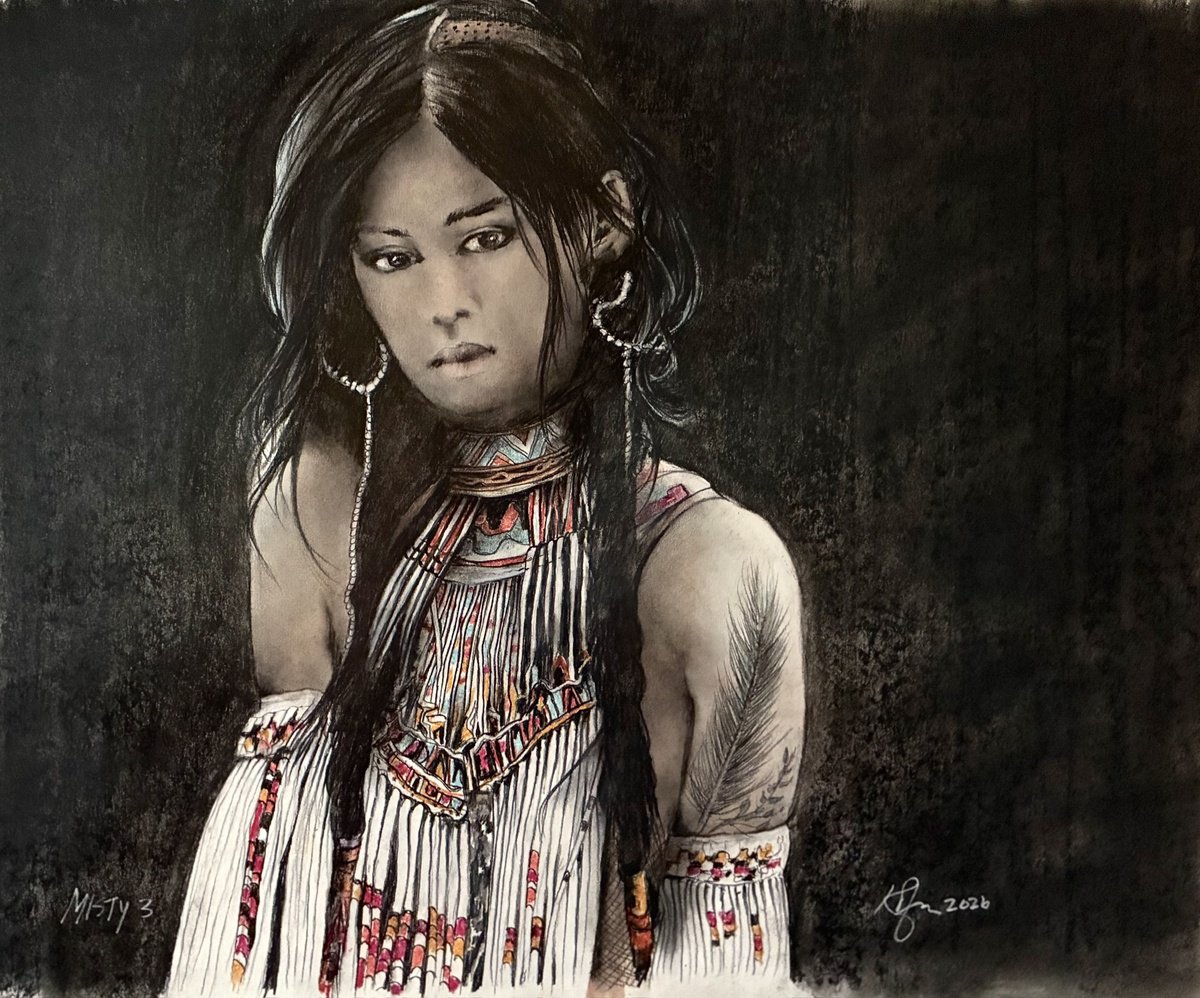 Photorealistic Pastel Drawing , Misty 3 By David Kofton, 28 X 22, Artwork For Sale On Artfinder