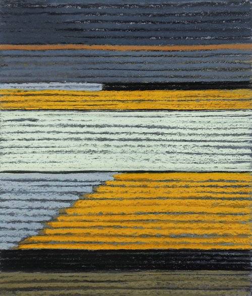 Abstract monochrome pastel 3 by Evgen Semenyuk
