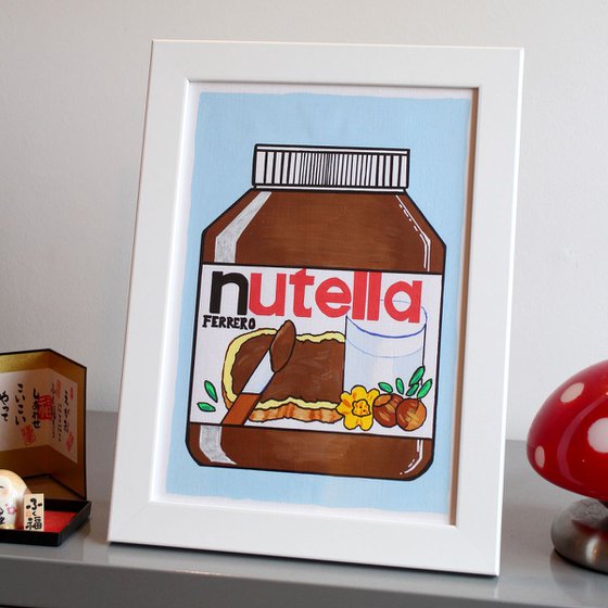 Nutella Jar Chocolate Spread Pop Art Painting On A4 Paper (Unframed)
