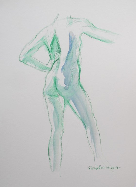 Standing male nude