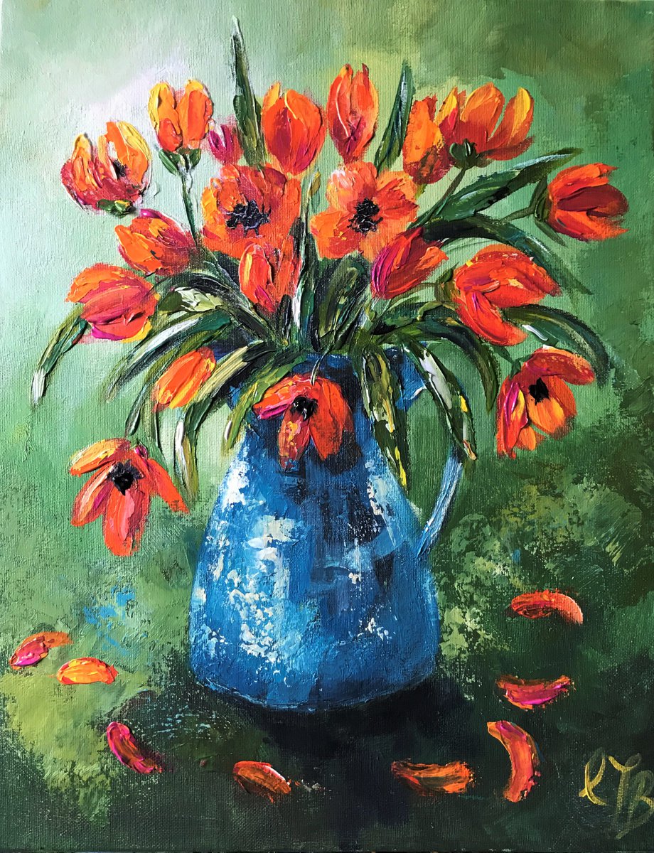 Red Tulips by Colette Baumback