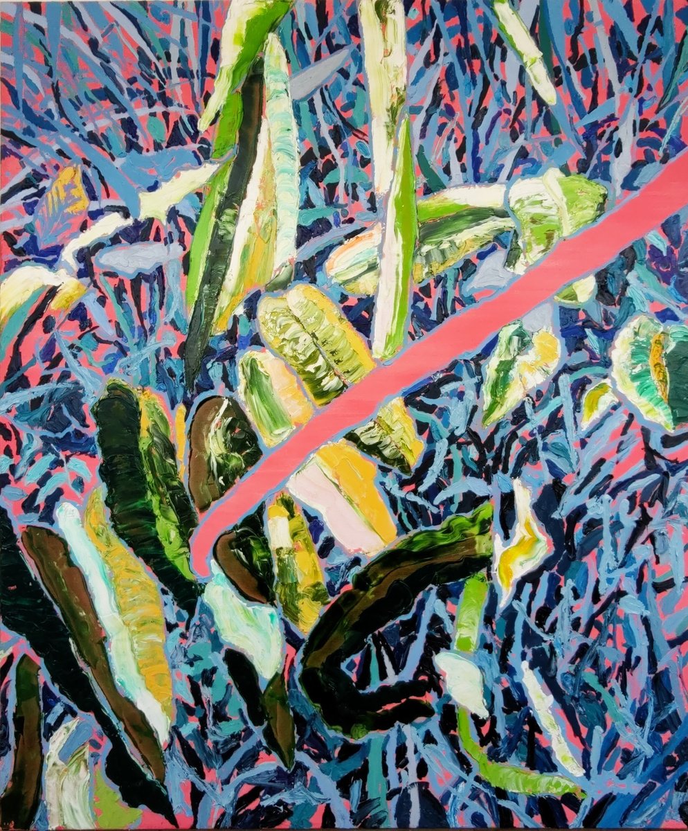 Expressive Botanical Oil Painting By Dominic Virtosu, 59 X 71, Savage Power, Original Artwork