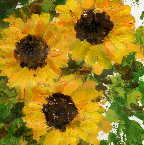 Contemporary Sunflowers 1