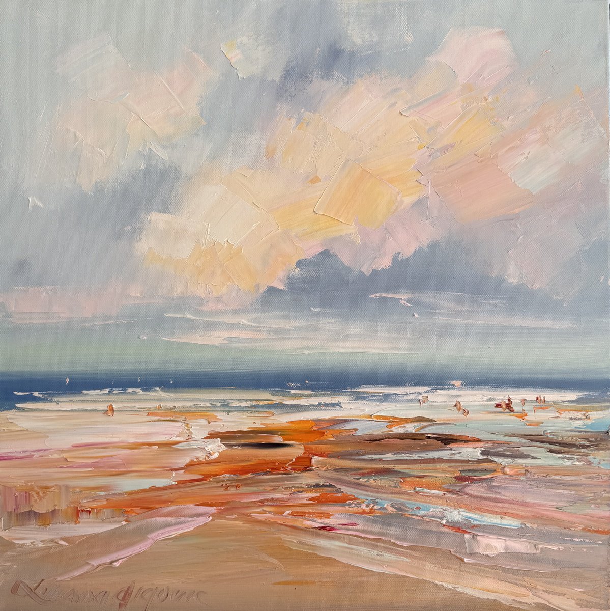 Blush Of The Sea, By Liliana Gigovic, 24 X 24, Artwork For Sale On Artfinder