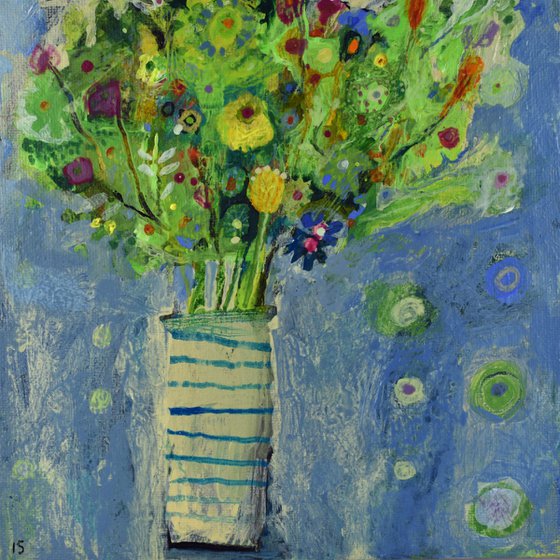 The Blue and White Striped Vase