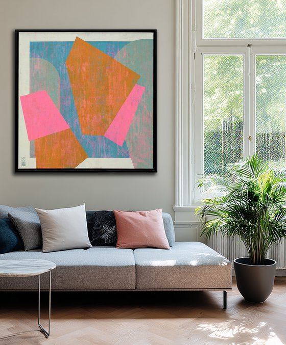 Fractured fallen pink orange