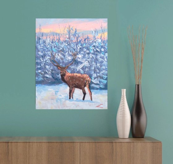 Winter deer