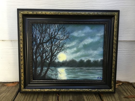 FULL MOON ACROSS THE RIVER