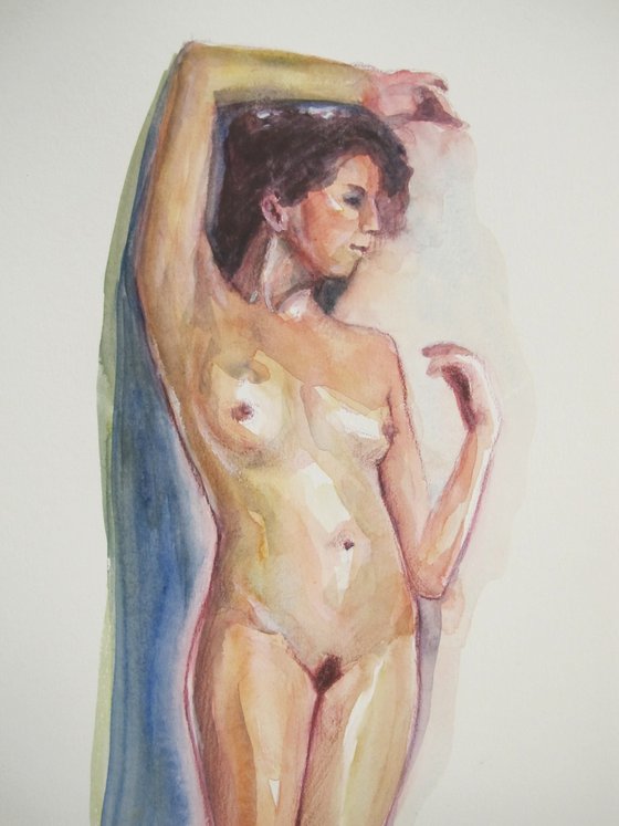 Standing female nude