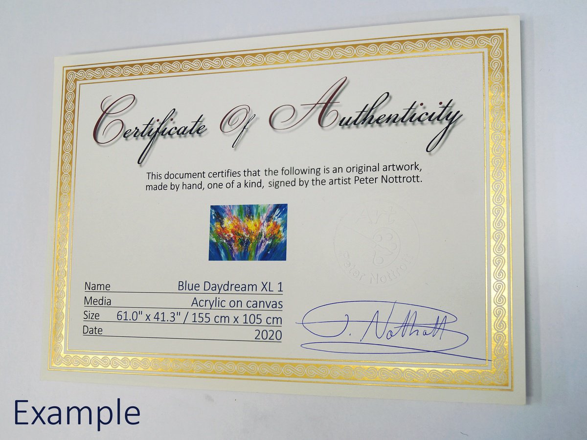 Abstract Acrylic Painting By Peter Nottrott, 61 X 33", Positive Energy L 1, Original Artwork