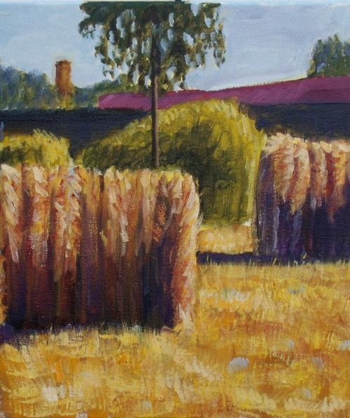 Three haystacks near Vlaardingen by Elena Sokolova