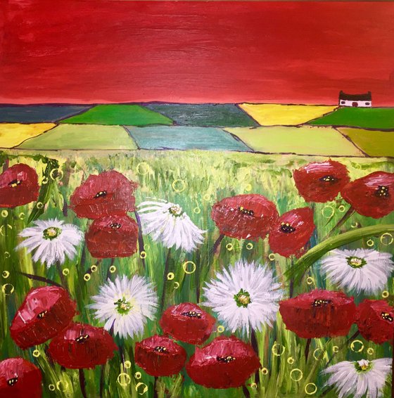 Oh Poppies! Large Canvas