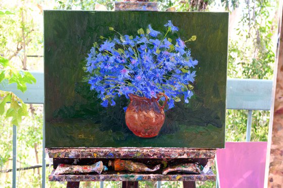 Cornflowers in a Vase