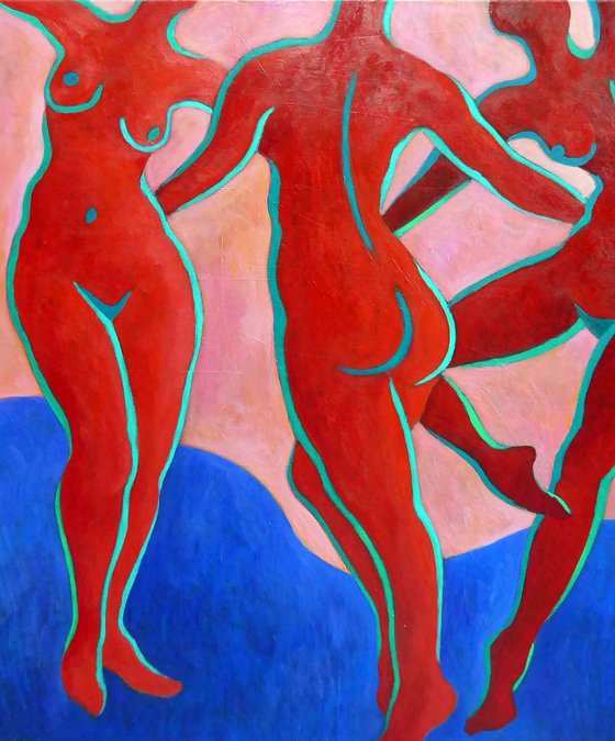 RED NUDES DANCING