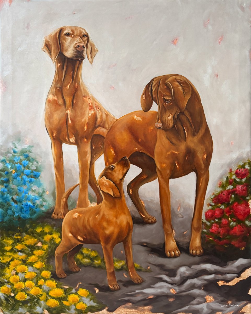 Expressive Oil Painting , Three Ages By Lena Med, 31 X 39, Artwork For Sale On Artfinder