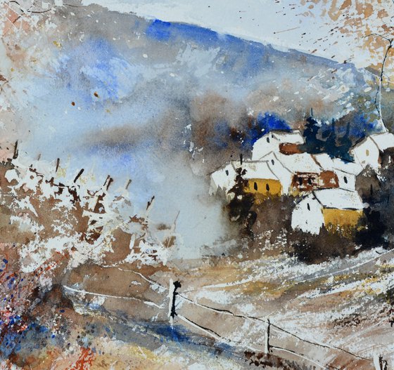 The hills remember-watercolor