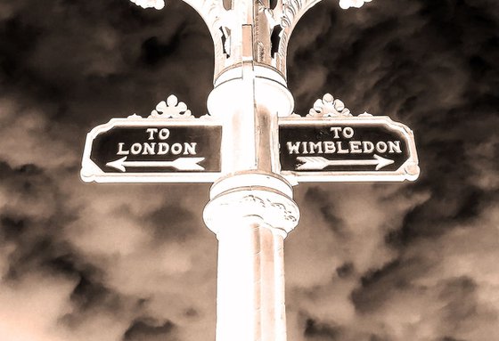 LONDON < > WIMBLEDON : Sepia tone (Limited edition  1/50) 12"X18"