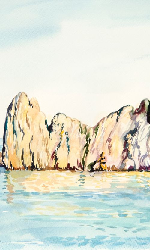 Cliff landscape. Olympos by Daria Galinski
