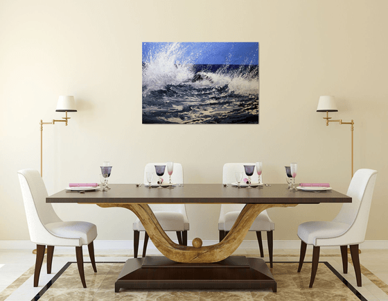 Seascape "Ocean waves"  Large Painting