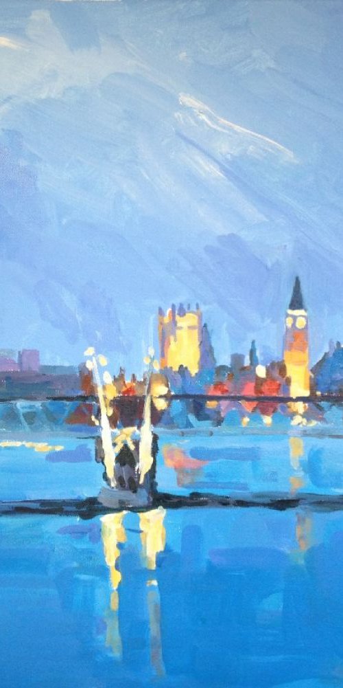 West from Waterloo Bridge by Katharine Rowe