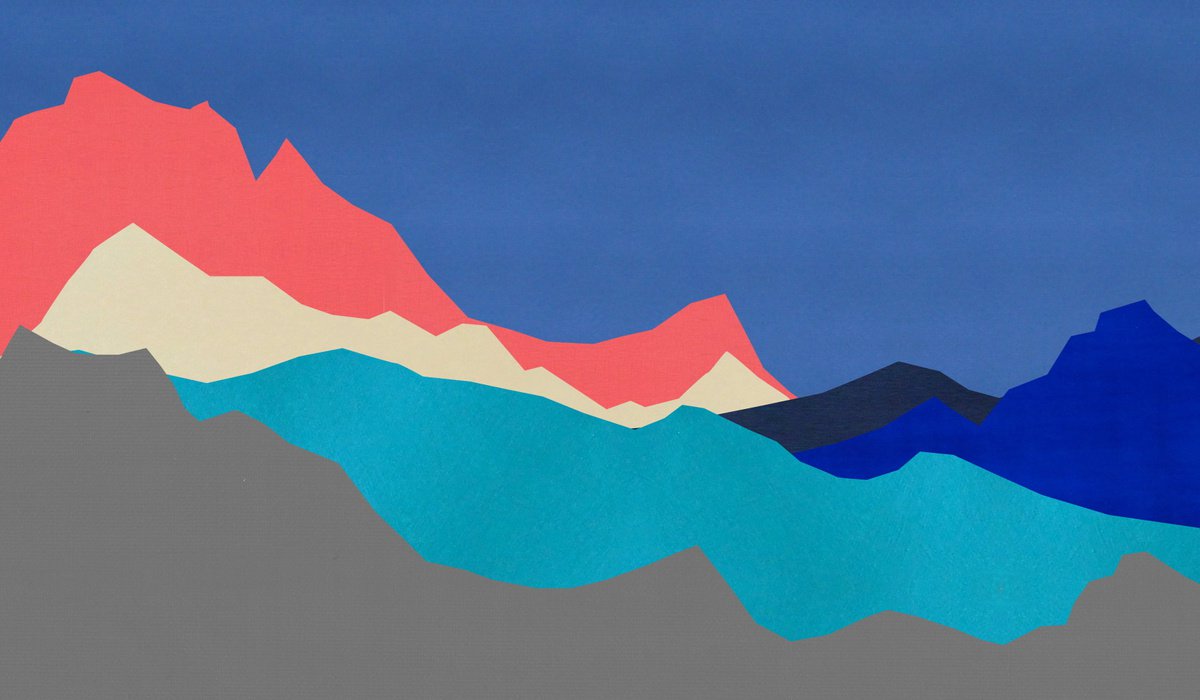 Abstract Mountains #19 - Extra Large Abstract Landscape - Shipping Rolled in a Tube by Arisha Monn
