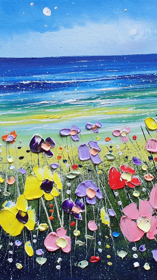 "Our Beach & Flowers in Love" by Phil Broad