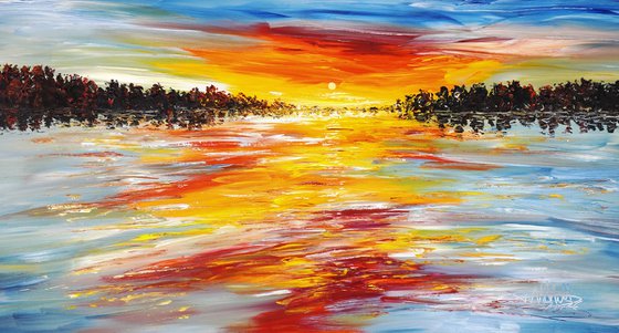 Romantic Evening Lake C 1