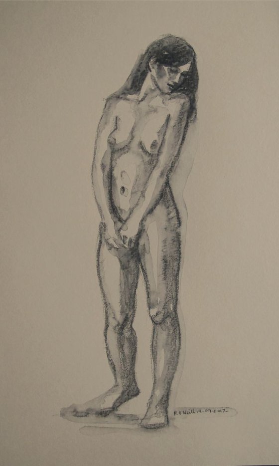 Standing female nude