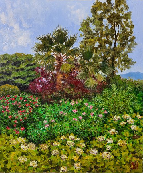 Morning in Mediterranean Garden by Katia Bellini