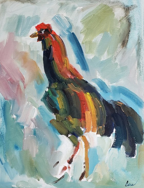 Animal - Rooster - Chicken - "On The Fight"