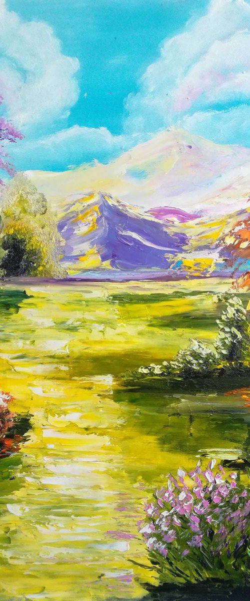Path through the blossoms by Nataliia Plakhotnyk