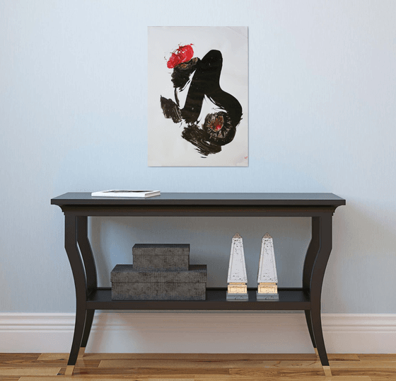 Black & Red VI /  ORIGINAL PAINTING