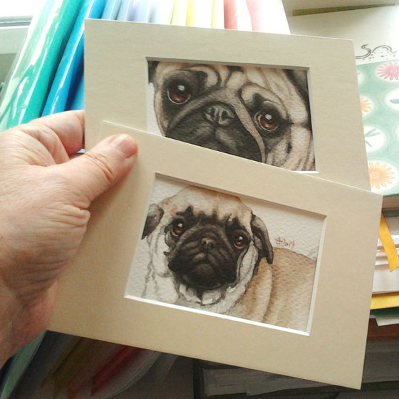 Doggie pug - miniatures