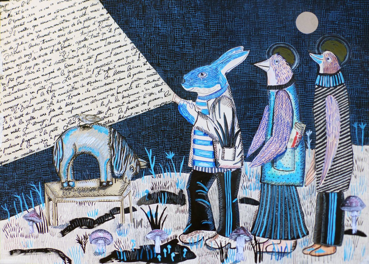 Surrealistic Painting , Alphabet Of The Moon By Elizabeth Vlasova, 28 X 20, Artwork For Sale On Artfinder