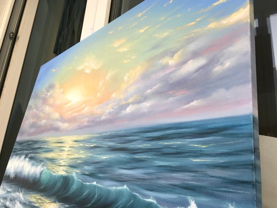 'Sunset at sea'