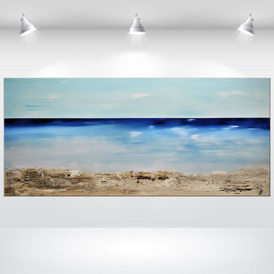 Longing  - Abstract Art - Acrylic Painting - Canvas Art - Abstract Painting - Modern Seascape -  Statement Painting