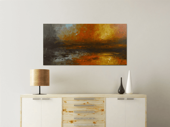 Exuberant Shore  (Large Seascape, 120x60cm)