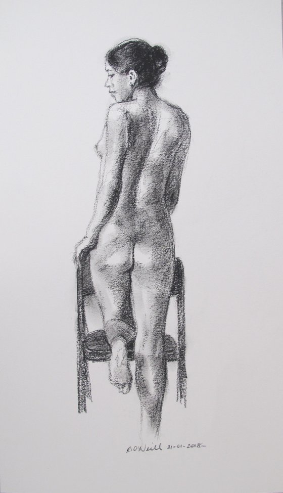 Standing female nude