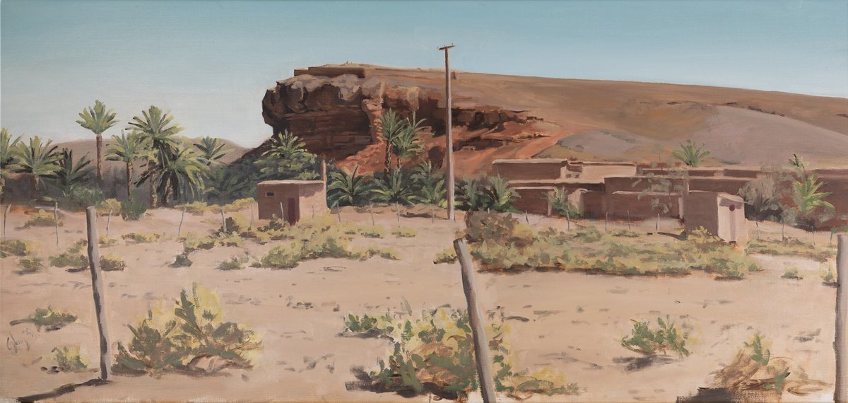 Impressionistic Landscape Oil Painting By Cedric Visser, 41 X 20, Kchait, Original Artwork