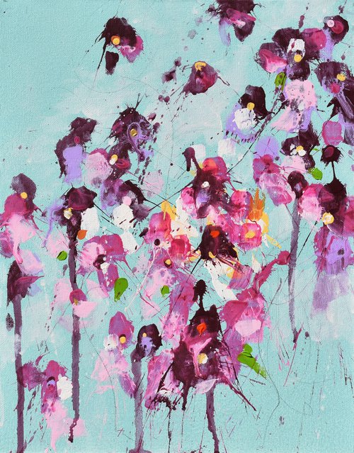 Flowers of Spring by Abstract Art by Cynthia Ligeros